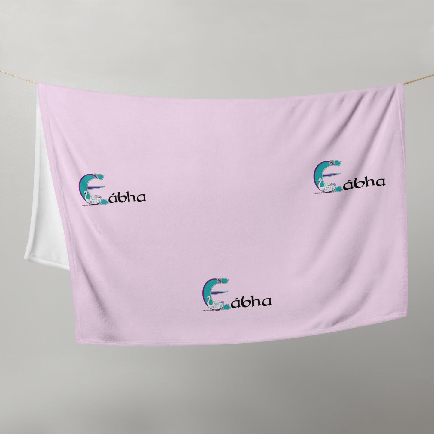 Eábha (Ava) - Personalized Baby Blanket with Irish name Eábha