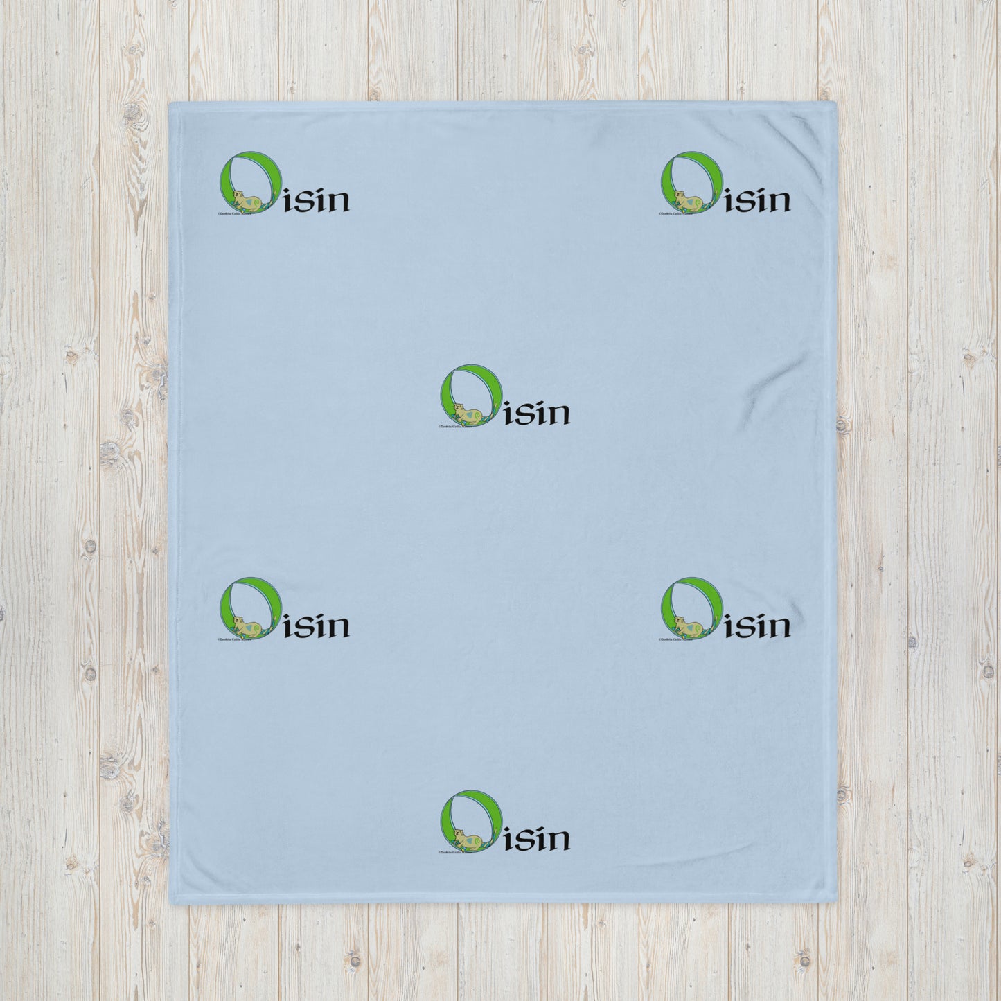 Oisín (Oisin) - Personalized Baby Blanket with Irish name Oisín