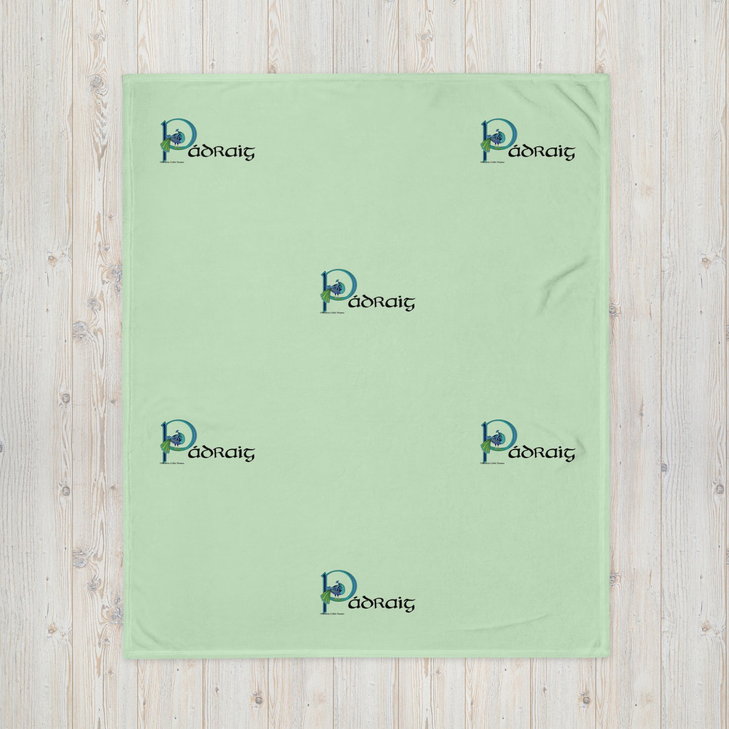 Pádraig (Patrick) - Personalized Baby Blanket with Irish name Pádraig