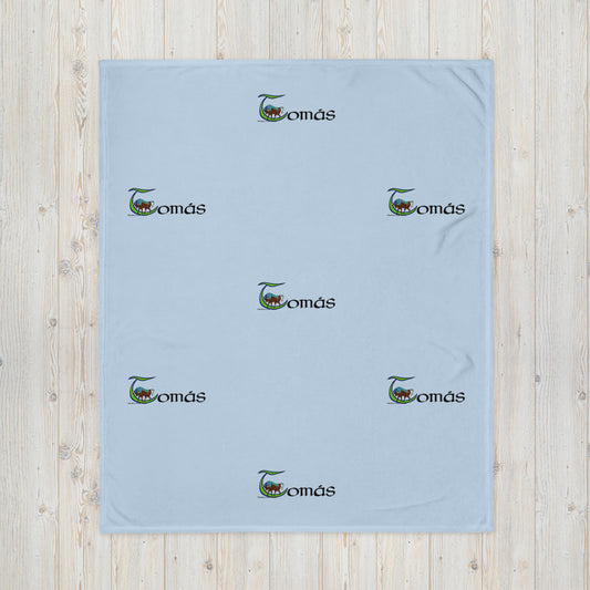 Tomás (Thomas) - Personalized Baby Blanket with Irish name Tomás