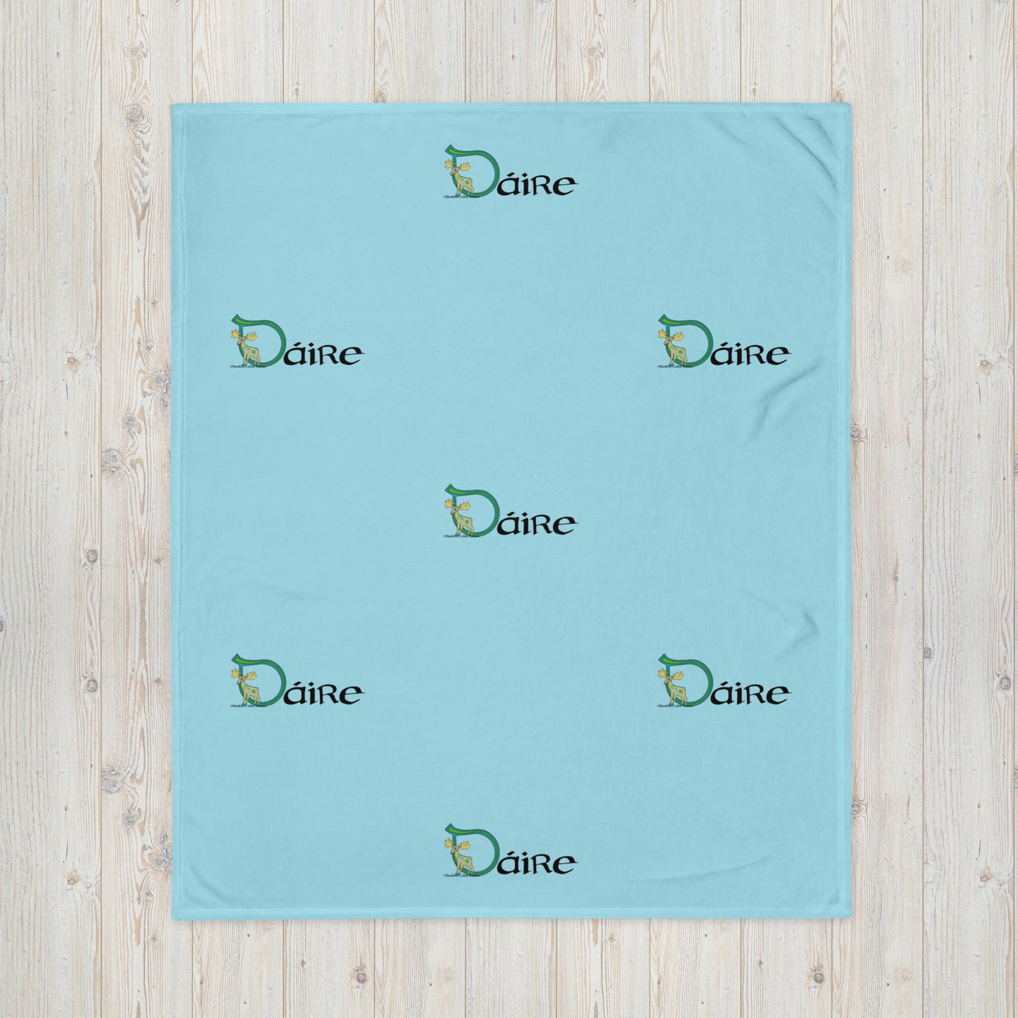 Dáire (Darragh)  - Personalized Baby Blanket with Irish name Dáire