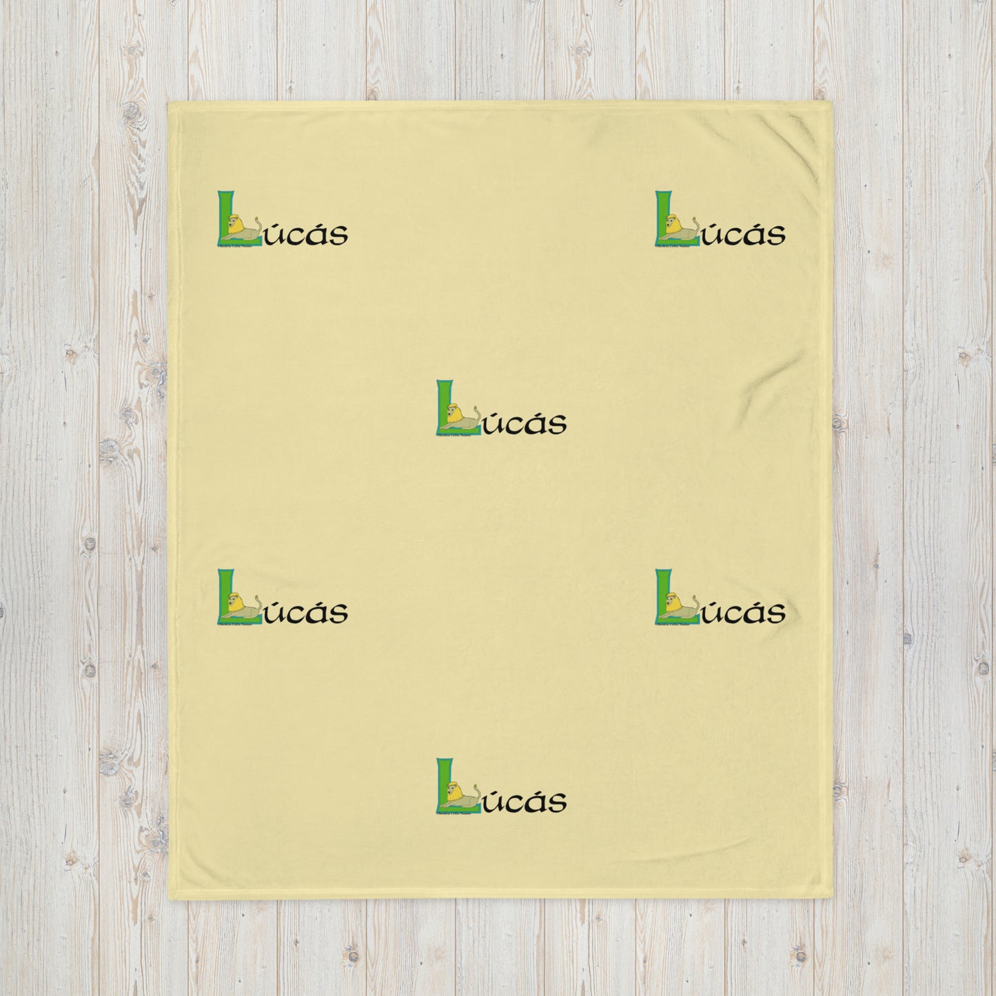 Lúcás (Luke) - Personalized Baby Blanket with Irish name Lúcás