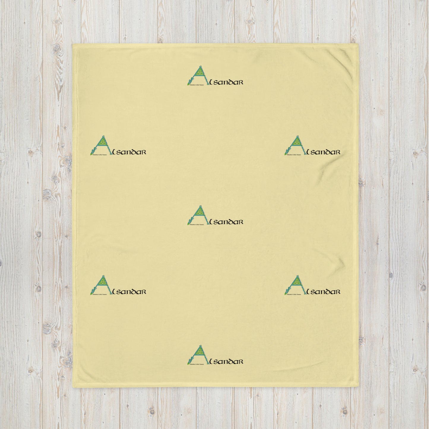 Alsandar (Alexander) - Personalized Baby Blanket with Irish name Alsandar