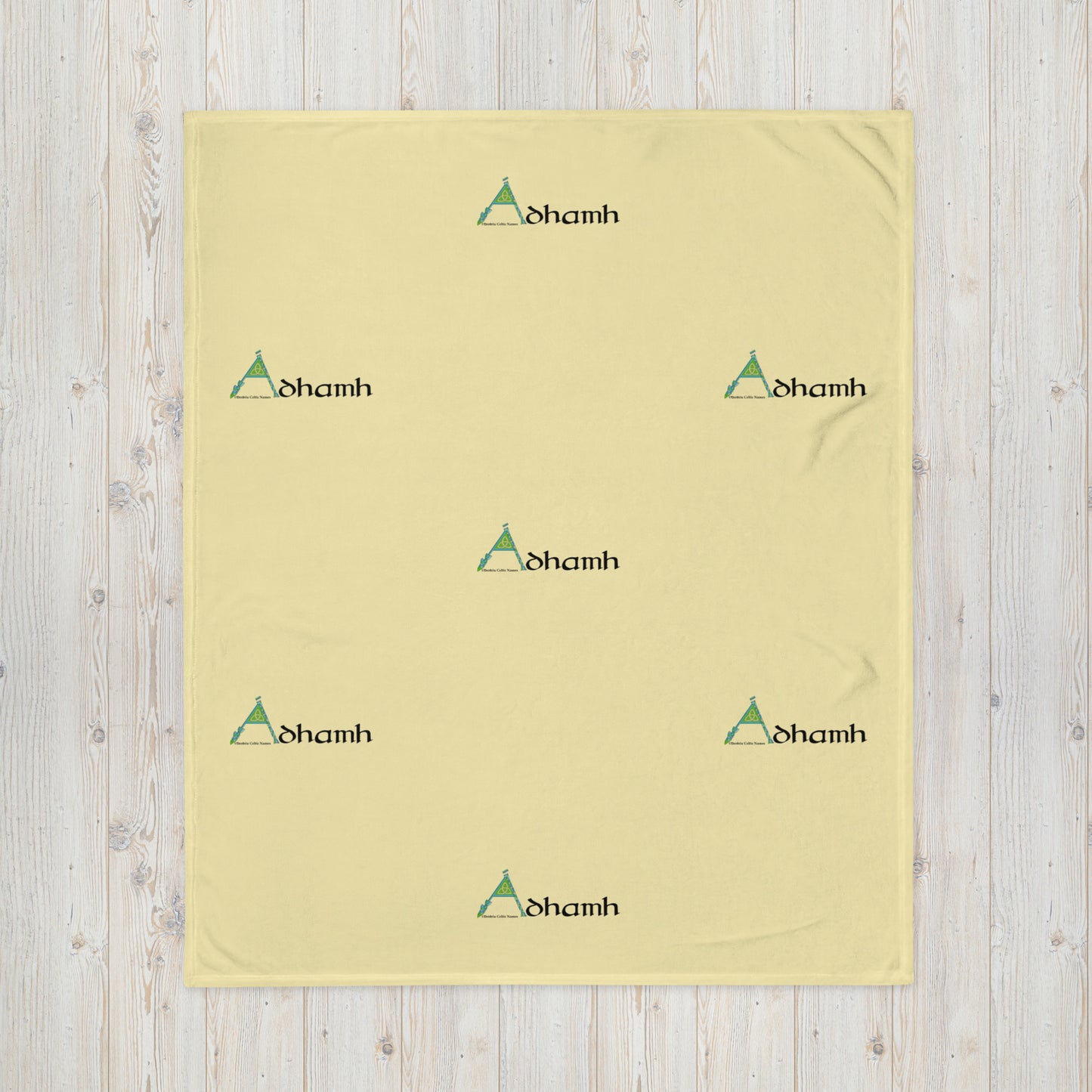 Ádhamh (Adam) - Personalized Baby Blanket with Irish name Ádhamh