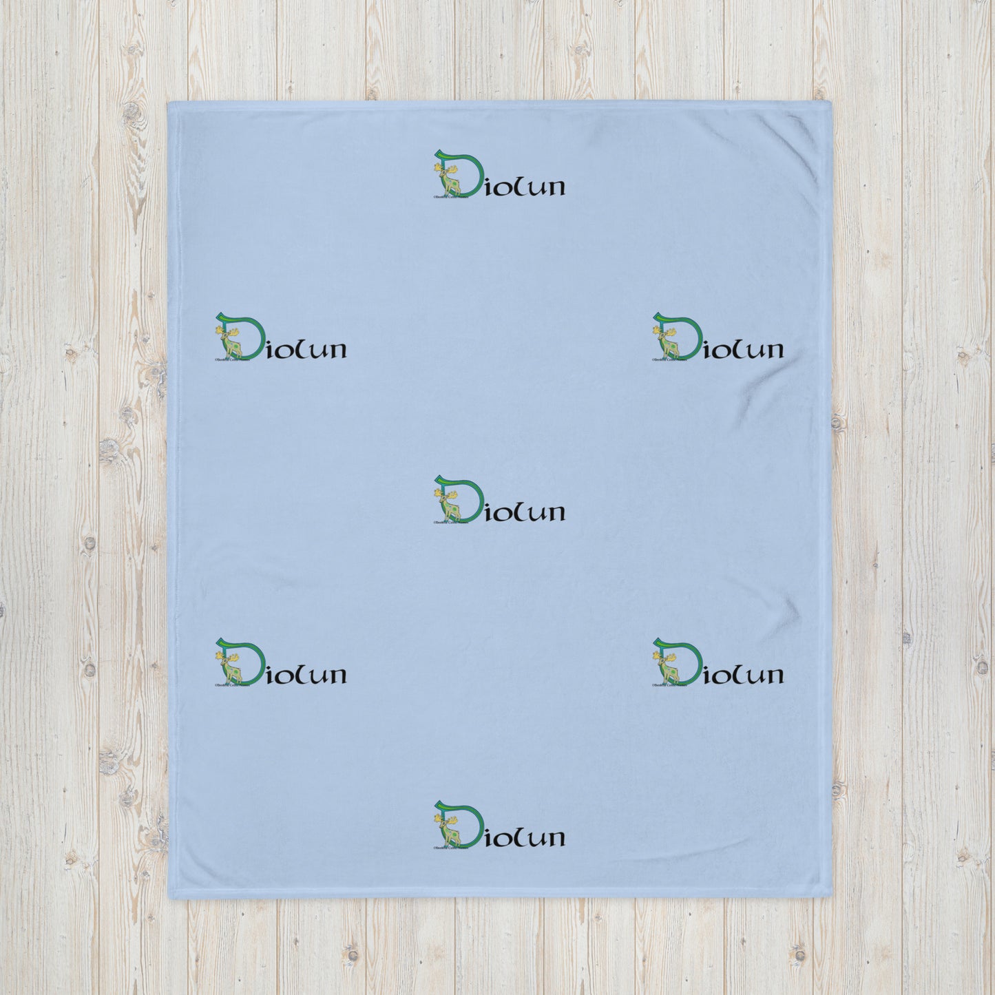 Diolun (Dylan) - Personalized Baby Blanket with Irish name Diolun