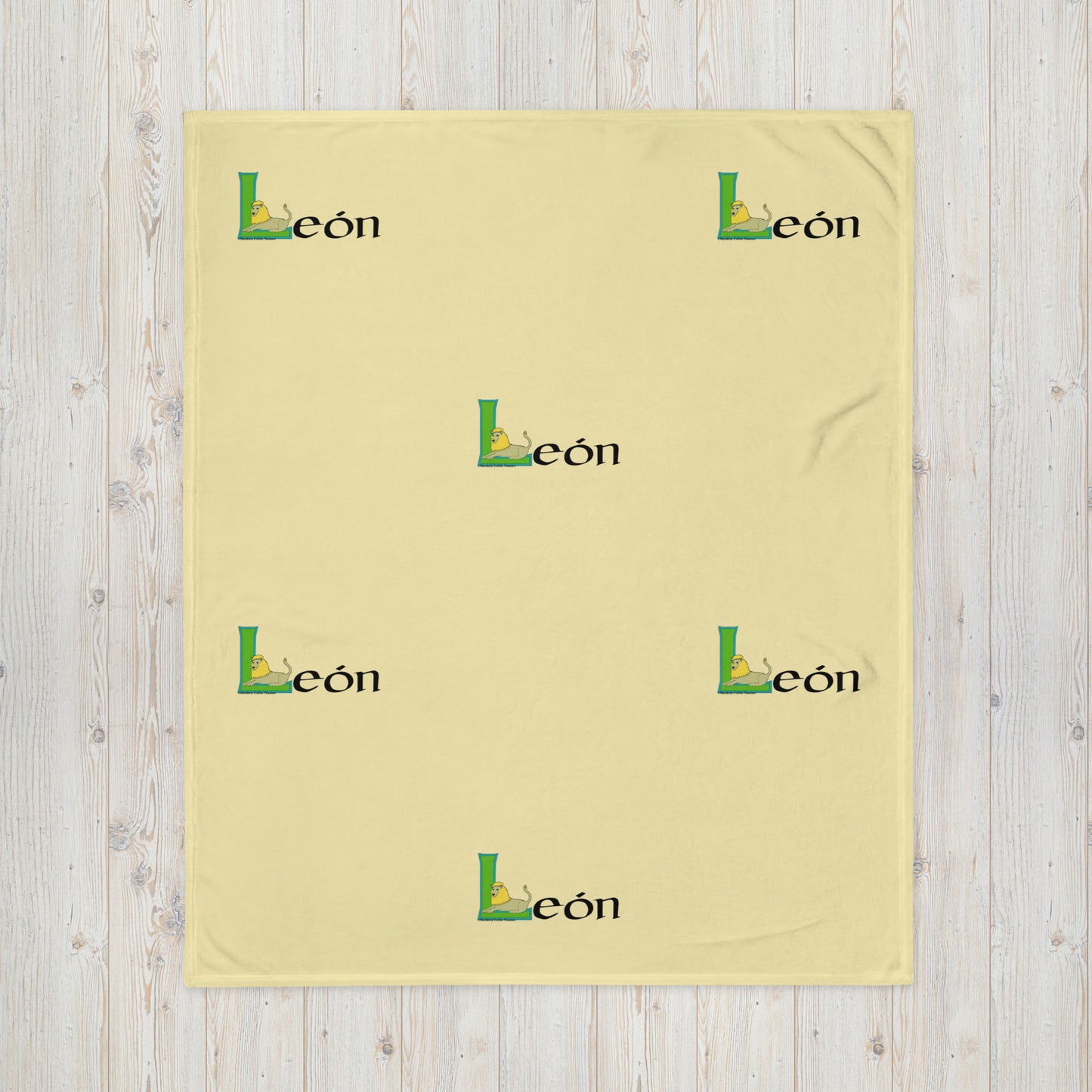 León (Leo) - Personalized Baby Blanket with Irish name León