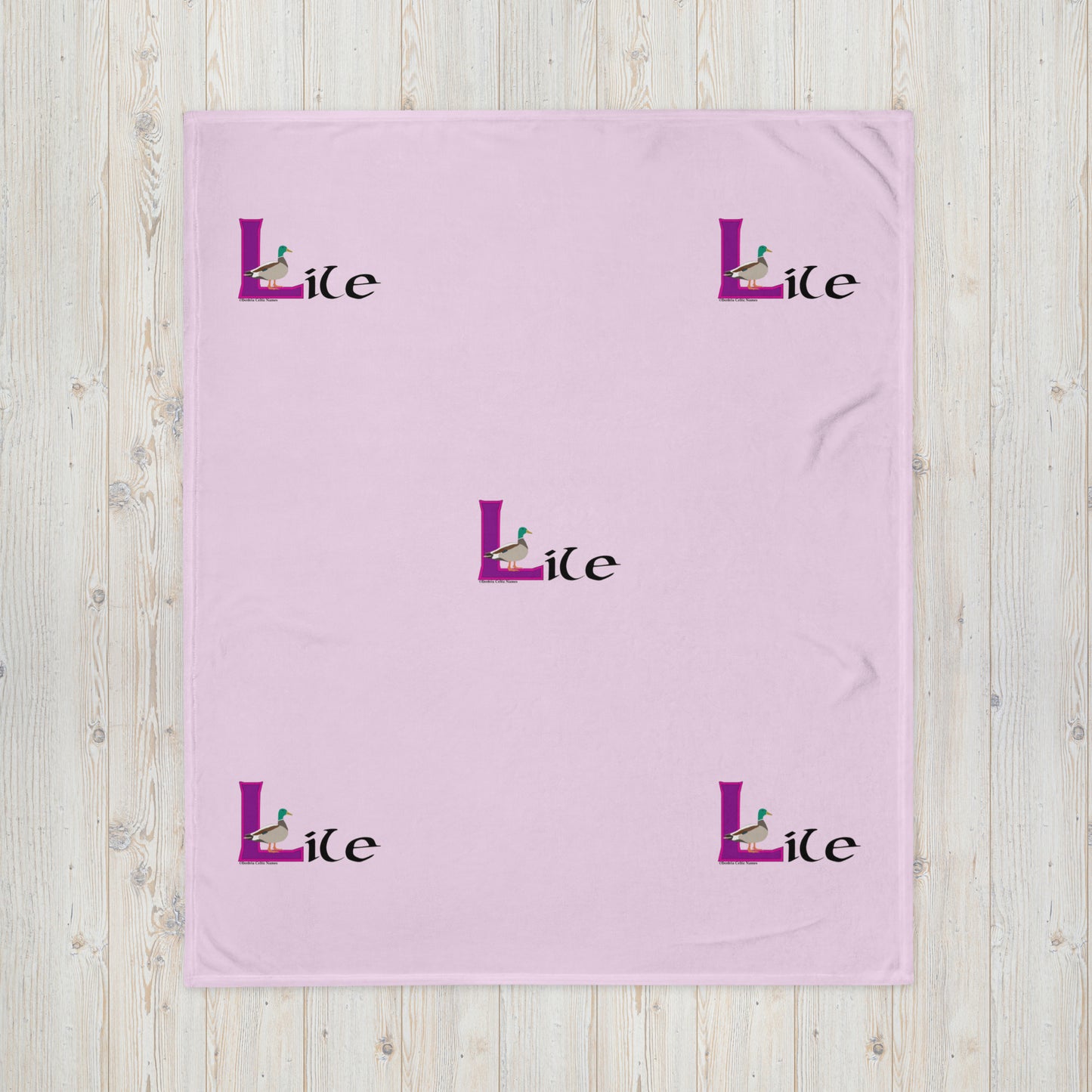 Líle (Lily) - Personalized Baby Blanket with Irish name Líle