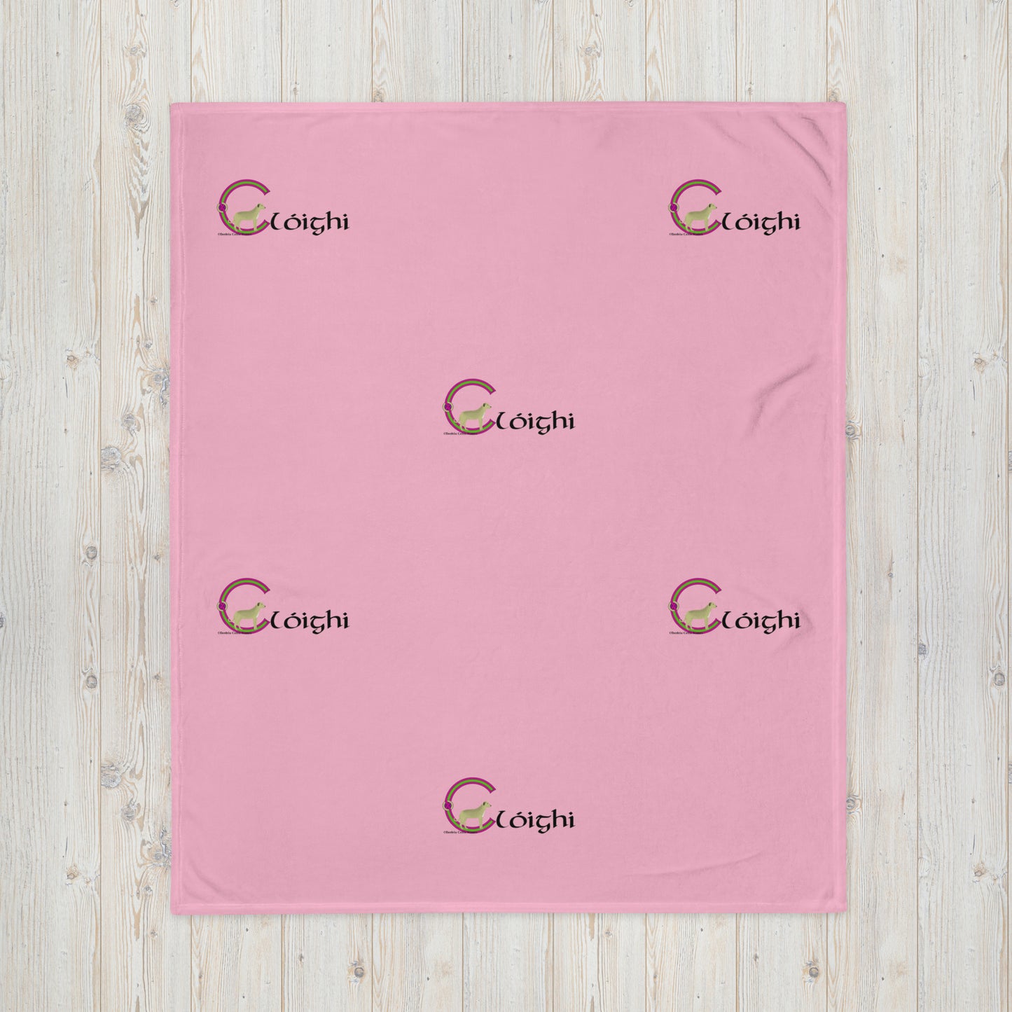 Clóighi (Chloe) - Personalized Baby Blanket with Irish name Clóighi