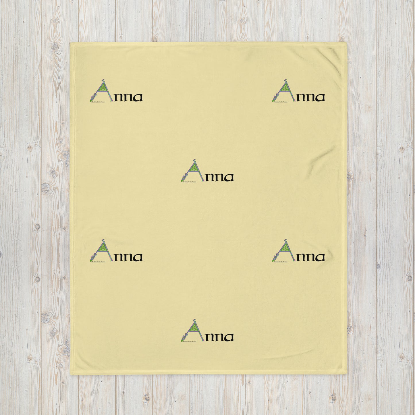 Ánna (Anna) - Personalized Baby Blanket with Irish name Ánna