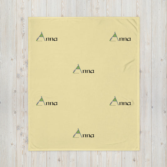 Ánna (Anna) - Personalized Baby Blanket with Irish name Ánna