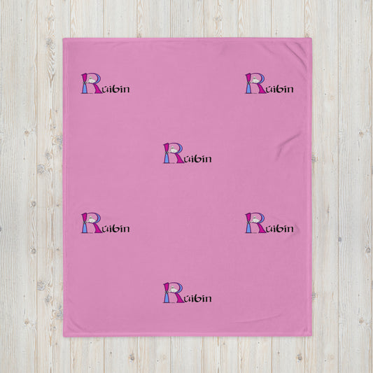 Rúibín (Ruby) - Personalized Baby Blanket with Irish name Rúibín