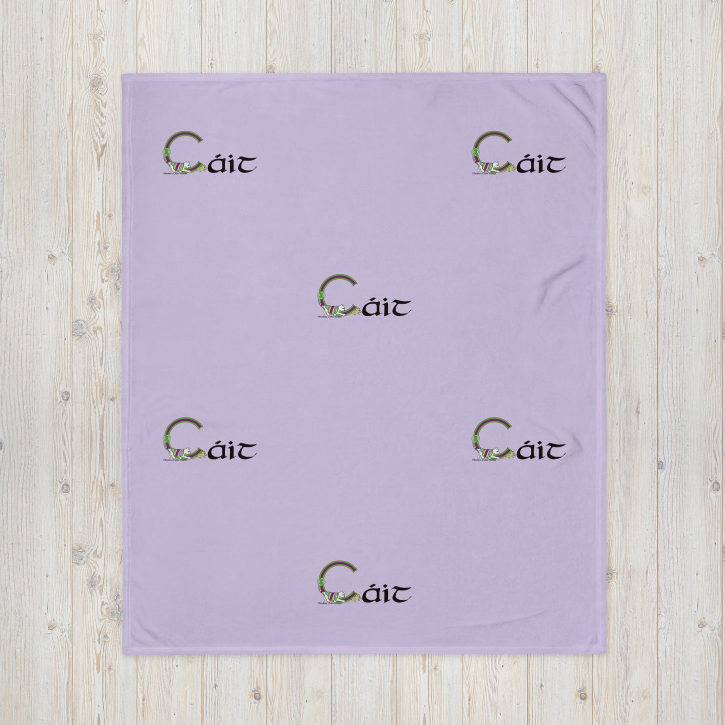 Cáit (Kate) - Personalized Baby Blanket with Irish name Cáit