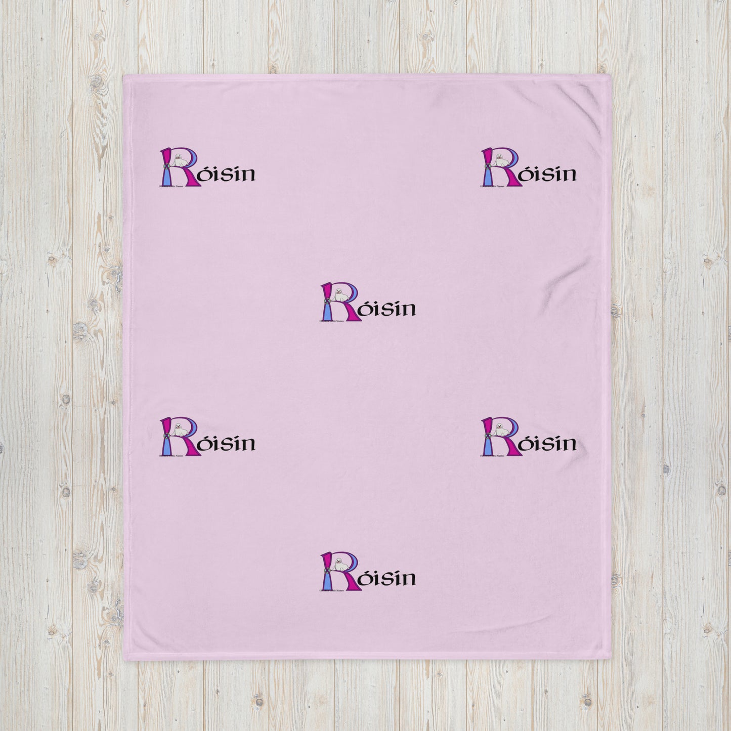 Róisín (Rose) - Personalized Baby Blanket with Irish name Róisín