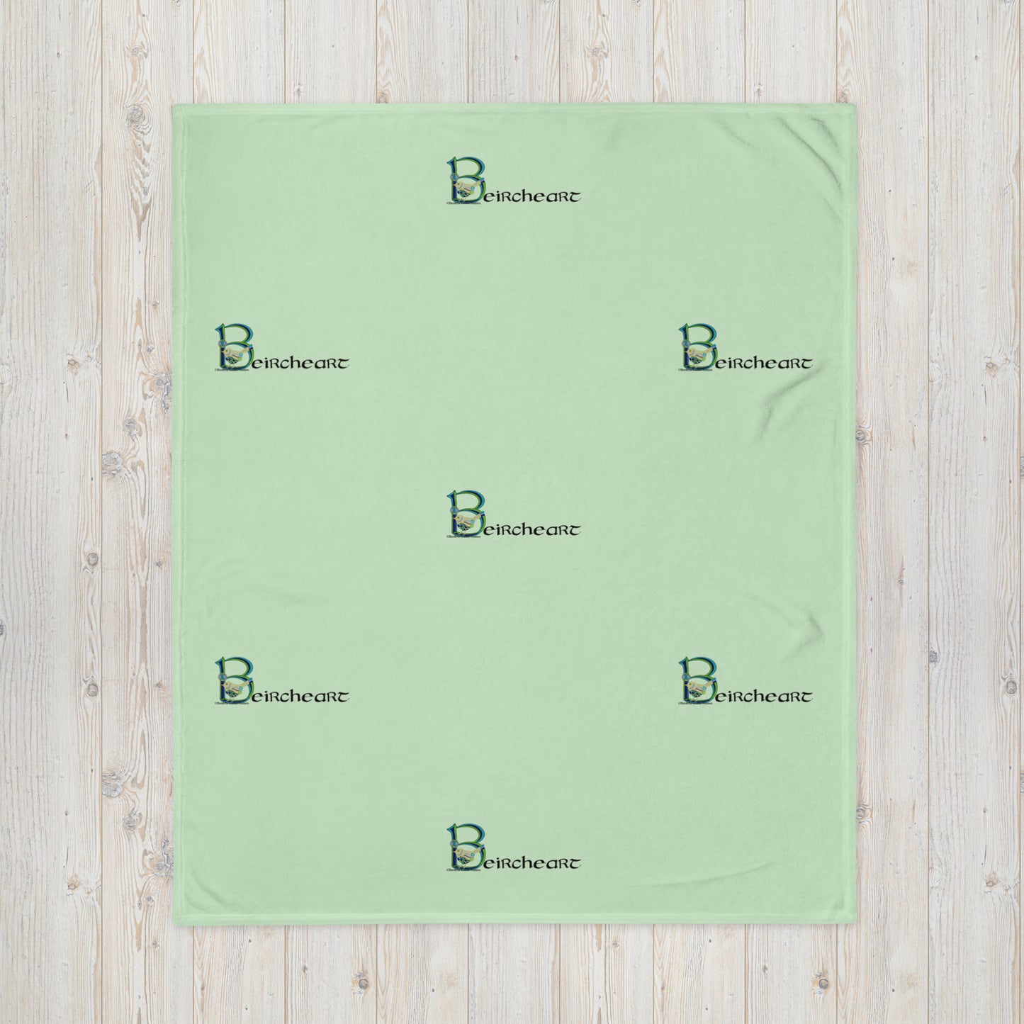 Beircheart (Benjamin) - Personalized Baby Blanket with Irish name Beircheart