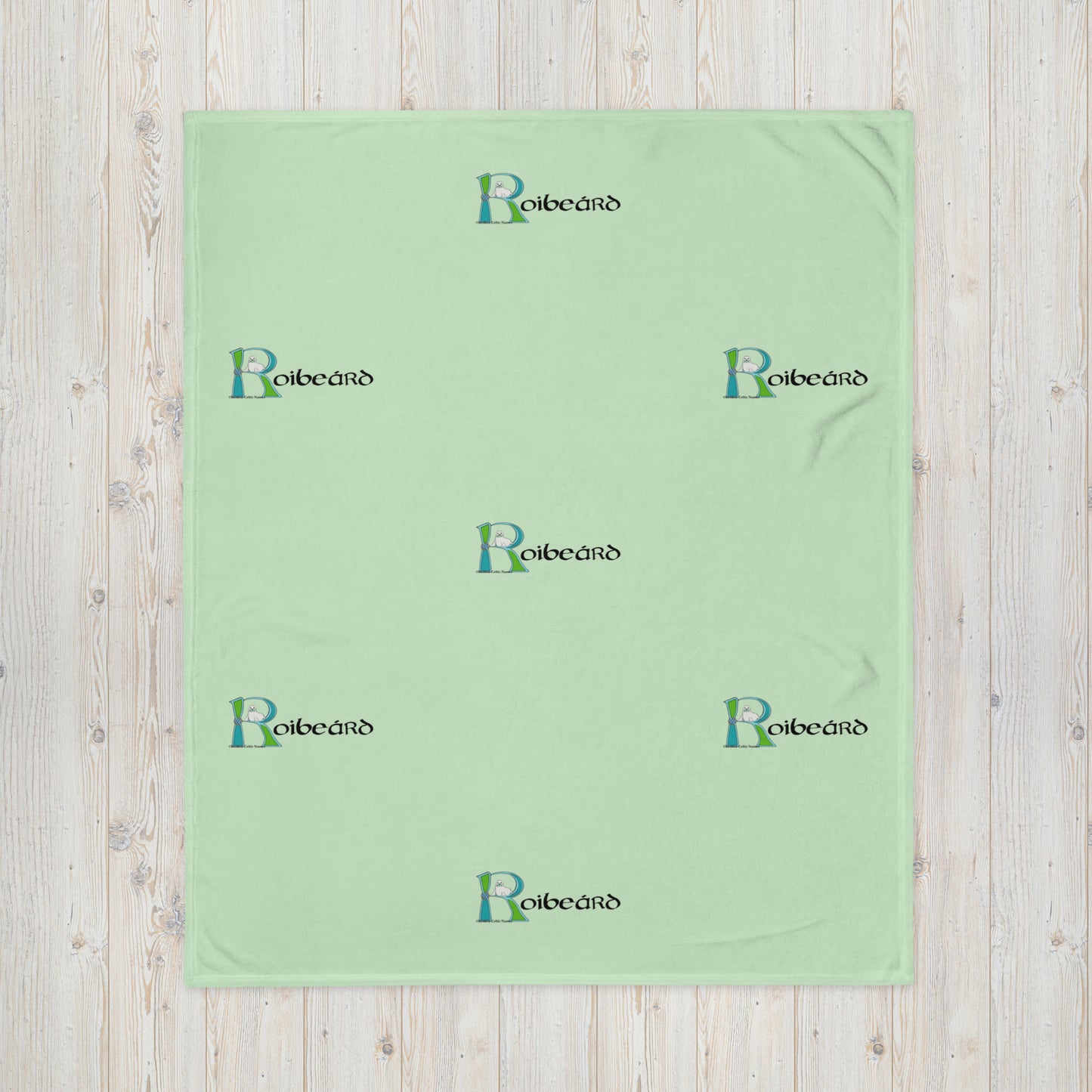 Roibeárd (Robert) - Personalized Baby Blanket with Irish name Roibeárd