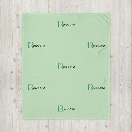 Roibeárd (Robert) - Personalized Baby Blanket with Irish name Roibeárd