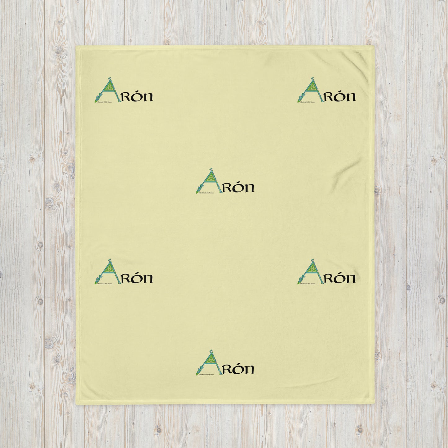 Árón (Aaron) - Personalized Baby Blanket with Irish name Árón