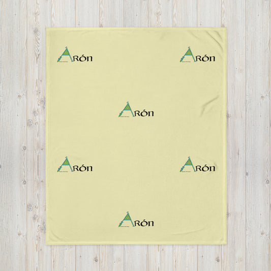 Árón (Aaron) - Personalized Baby Blanket with Irish name Árón