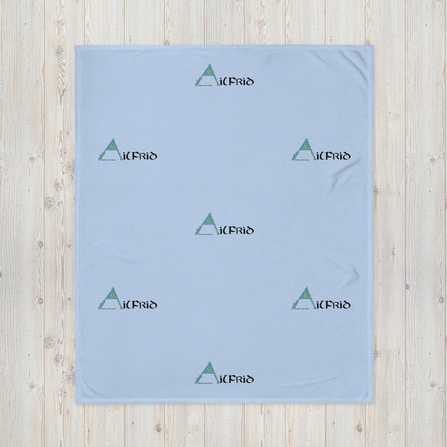 Ailfrid (Alfred) - Personalized Baby Blanket with Irish name Ailfrid