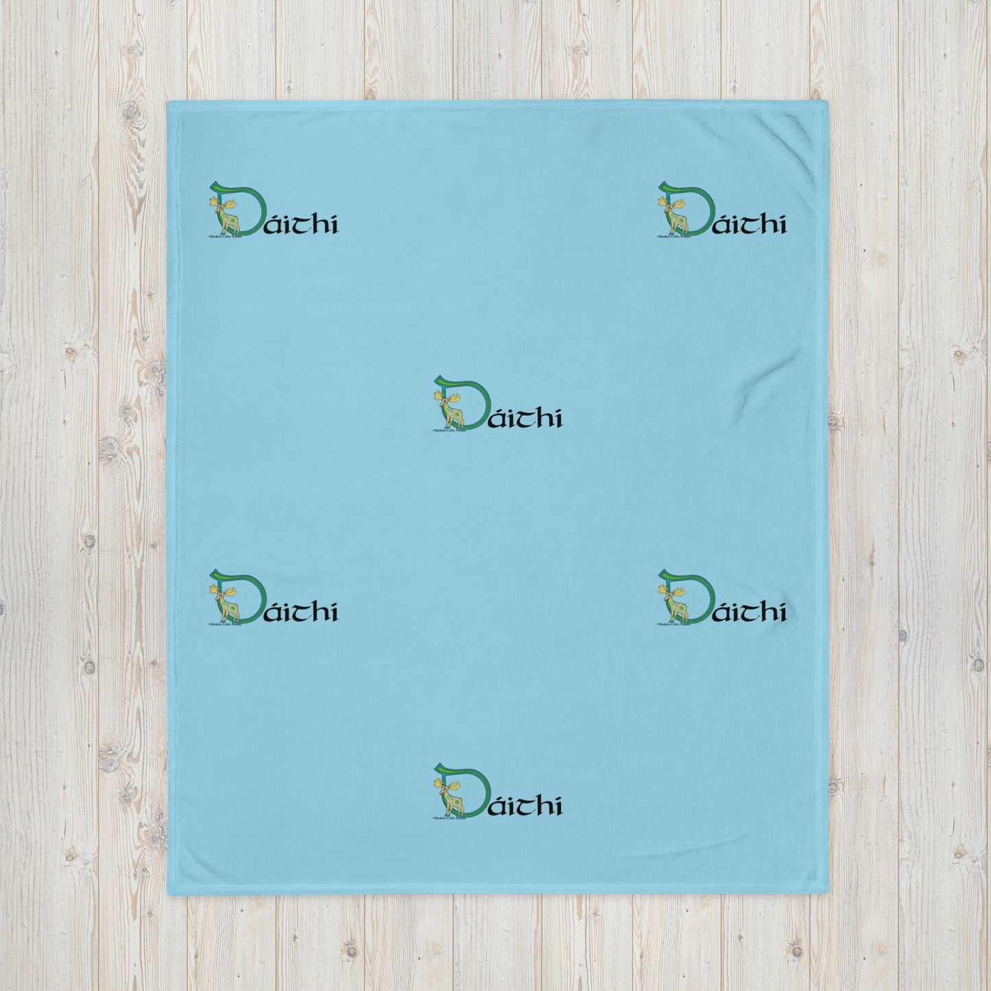 Dáithí (David) - Personalized Baby Blanket with Irish name Dáithí