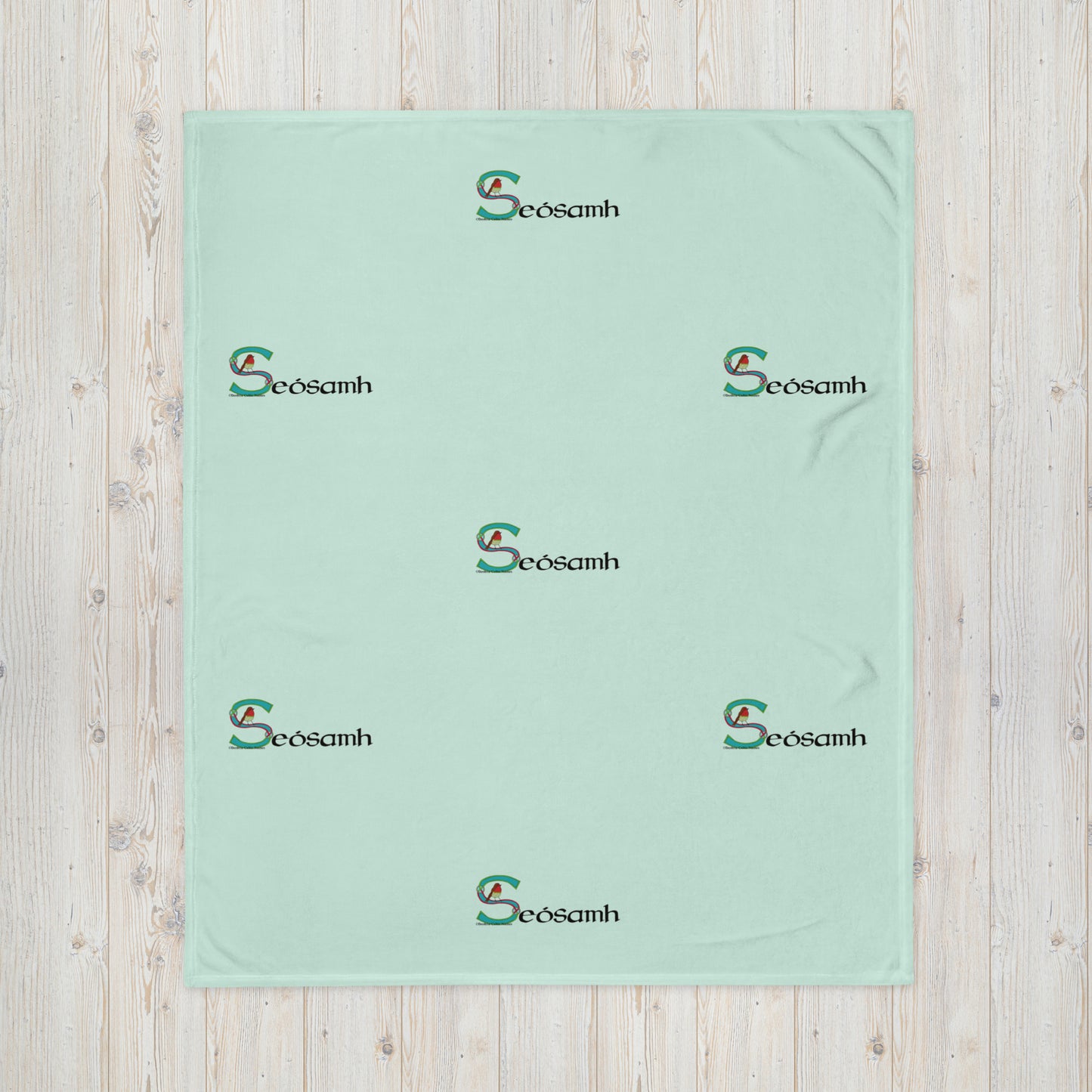 Seósamh (Joseph) - Personalized Baby Blanket with Irish name Seósamh