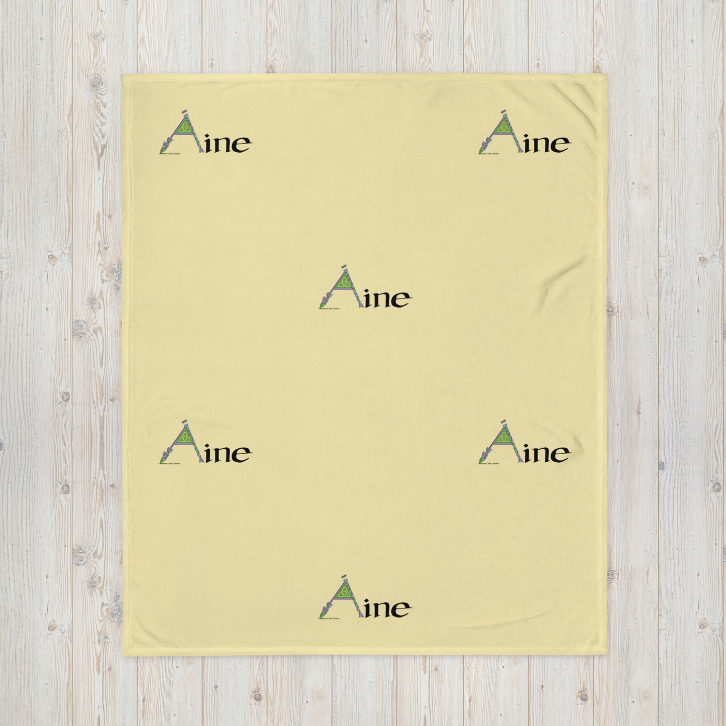 Áine (Ann) - Personalized Baby Blanket with Irish name Áine