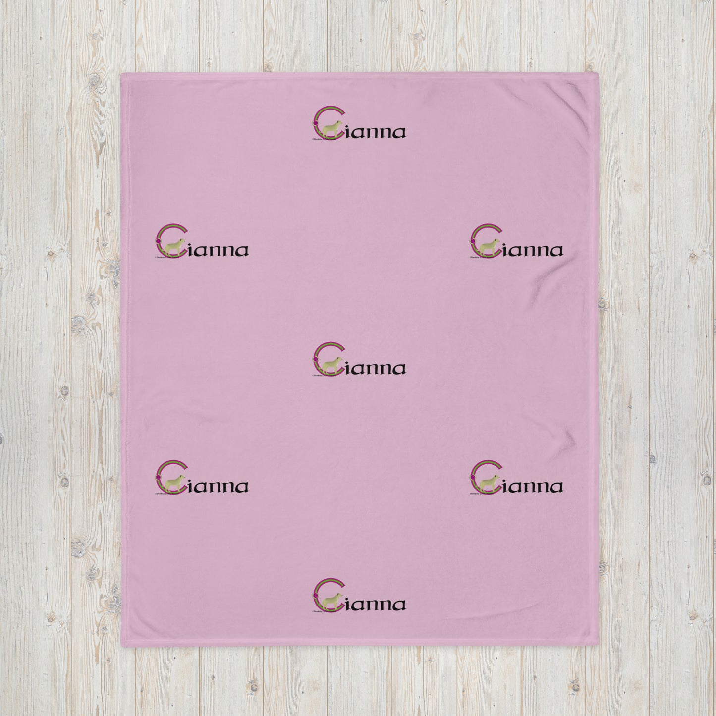 Cianna (Sienna) - Personalized Baby Blanket with Irish name Cianna