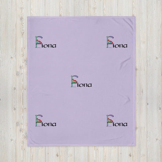 Fíona (Fiona) - Personalized Baby Blanket with Irish name Fíona