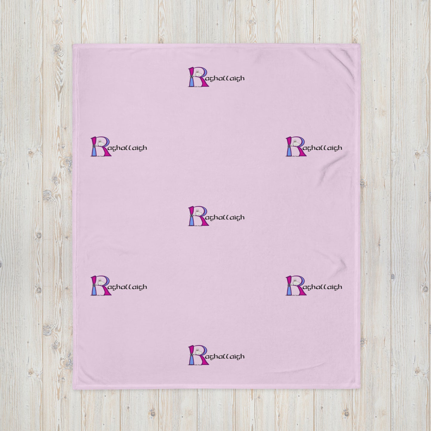 Raghallaigh (Riley) - Personalized Baby Blanket with Irish name Raghallaigh