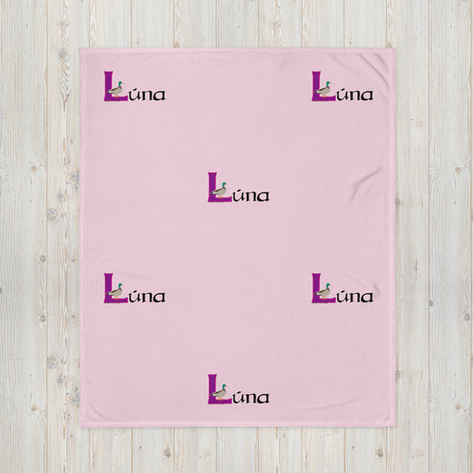 Lúna (Luna) - Personalized Baby Blanket with Irish name Lúna