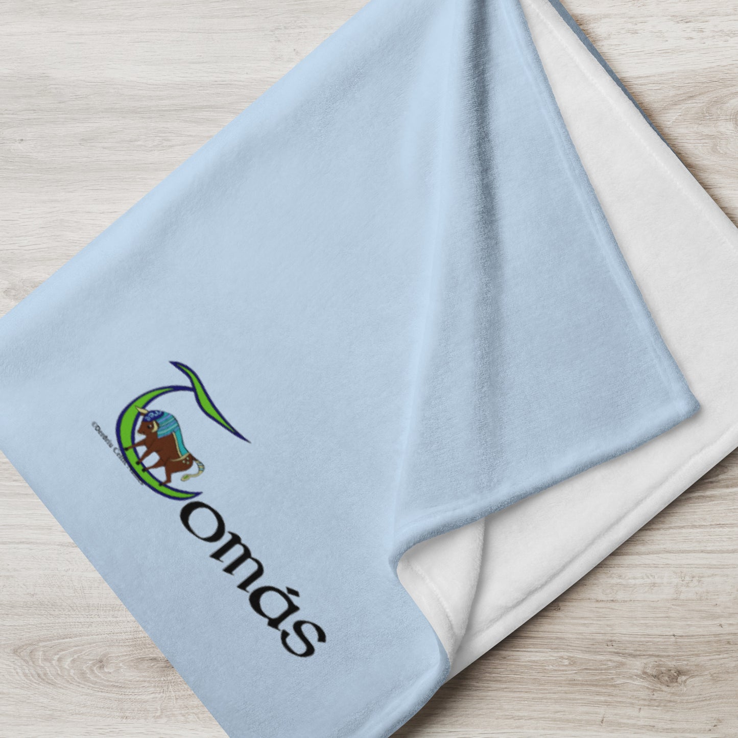 Tomás (Thomas) - Personalized Baby Blanket with Irish name Tomás