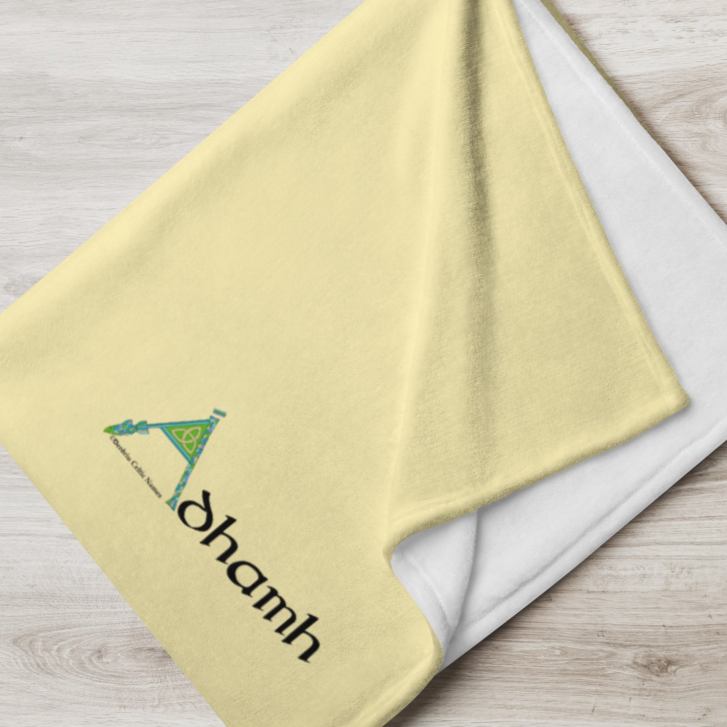 Ádhamh (Adam) - Personalized Baby Blanket with Irish name Ádhamh