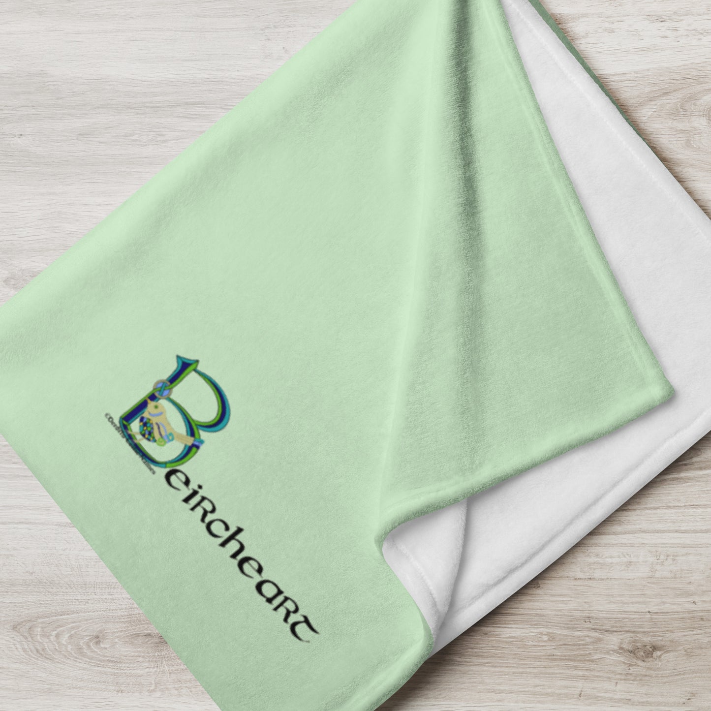 Beircheart (Benjamin) - Personalized Baby Blanket with Irish name Beircheart