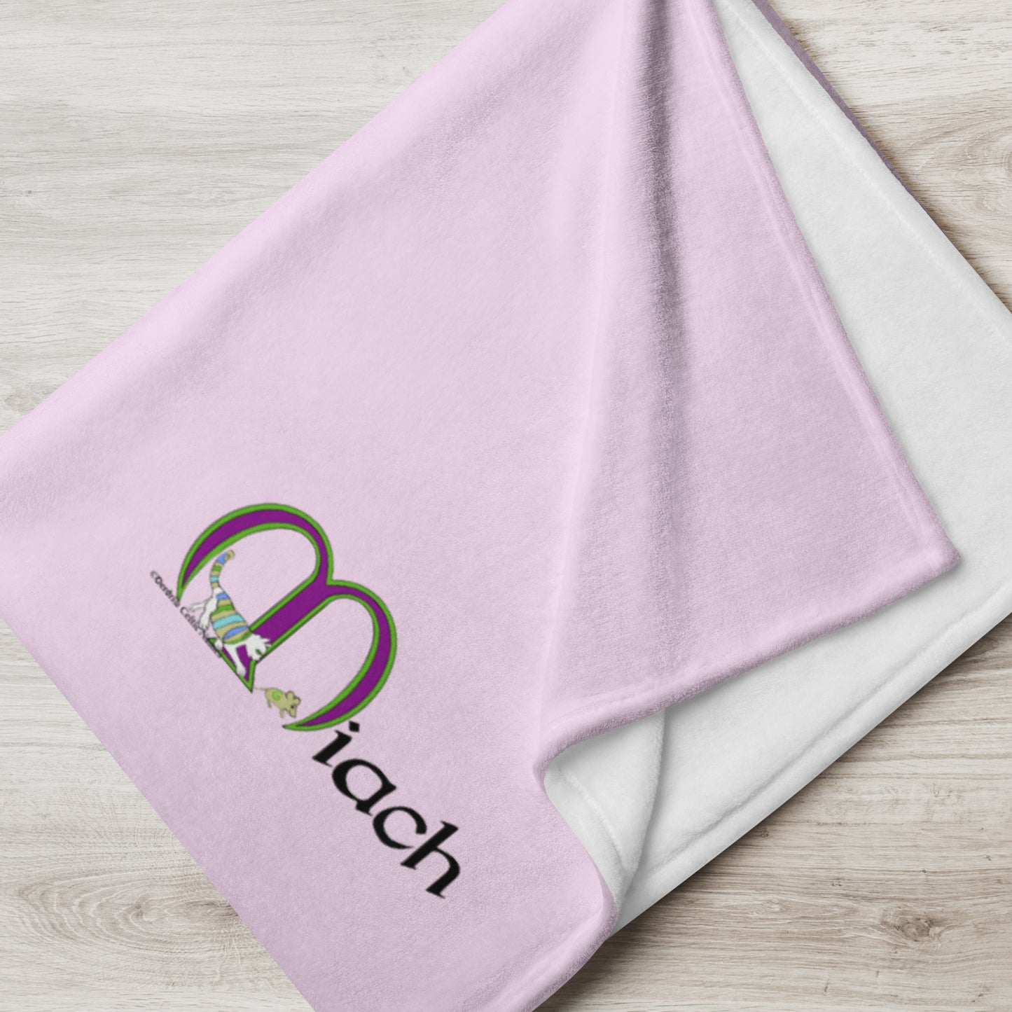 Miach (Mia) - Personalized Baby Blanket with Irish name Miach