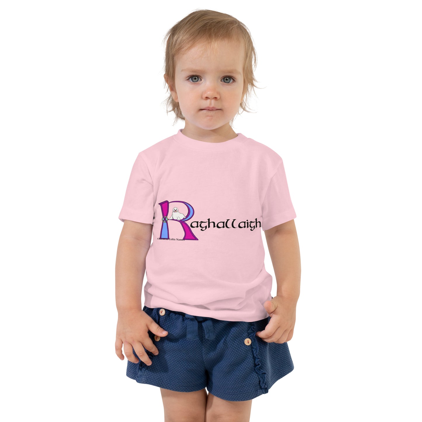 Raghallaigh (Riley) Personalized Toddler Short Sleeve T-shirt with Irish name Raghallaigh