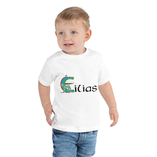 Éilias (Elijah) -  Personalized toddler short sleeve T-shirt with Irish name Éilias