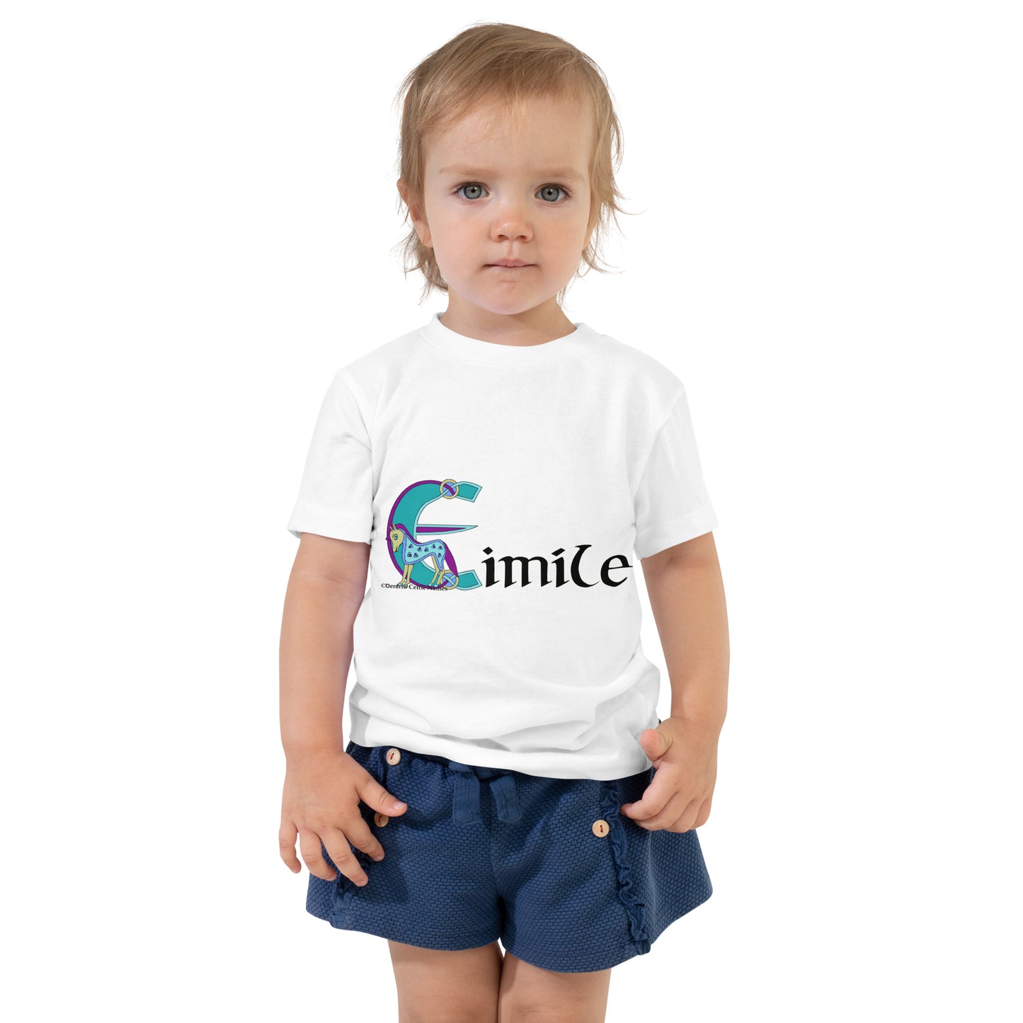 Eimíle (Amelia) - Personalized Toddler Short Sleeve T-shirt with Irish name Eimíle