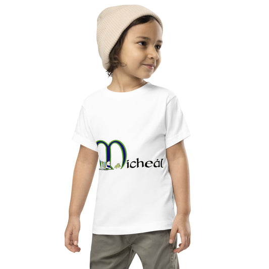 Mícheál (Michael) - Personalized Toddler Short Sleeve T-shirt with Irish name Mícheál