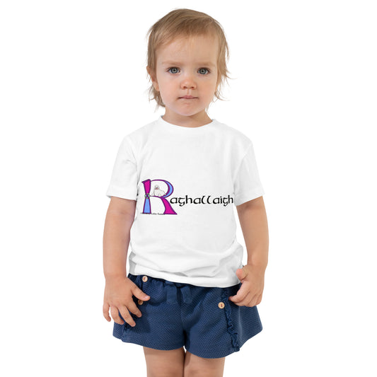Raghallaigh (Riley) Personalized Toddler Short Sleeve T-shirt with Irish name Raghallaigh