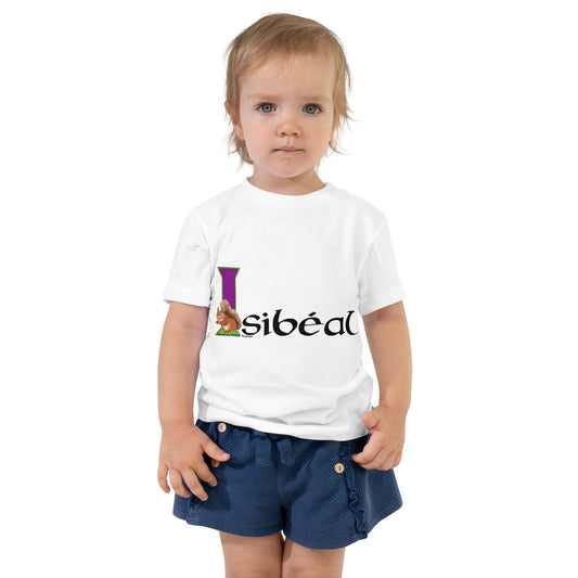Isibéal (Isabella) - Personalized Toddler Short Sleeve T-shirt with Irish name Isibéal