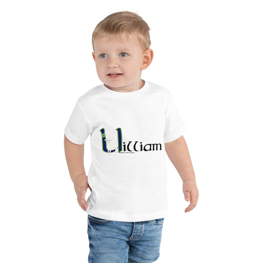 Uilliam (Liam) Personalized Toddler Short Sleeve T-shirt with Irish name Uilliam