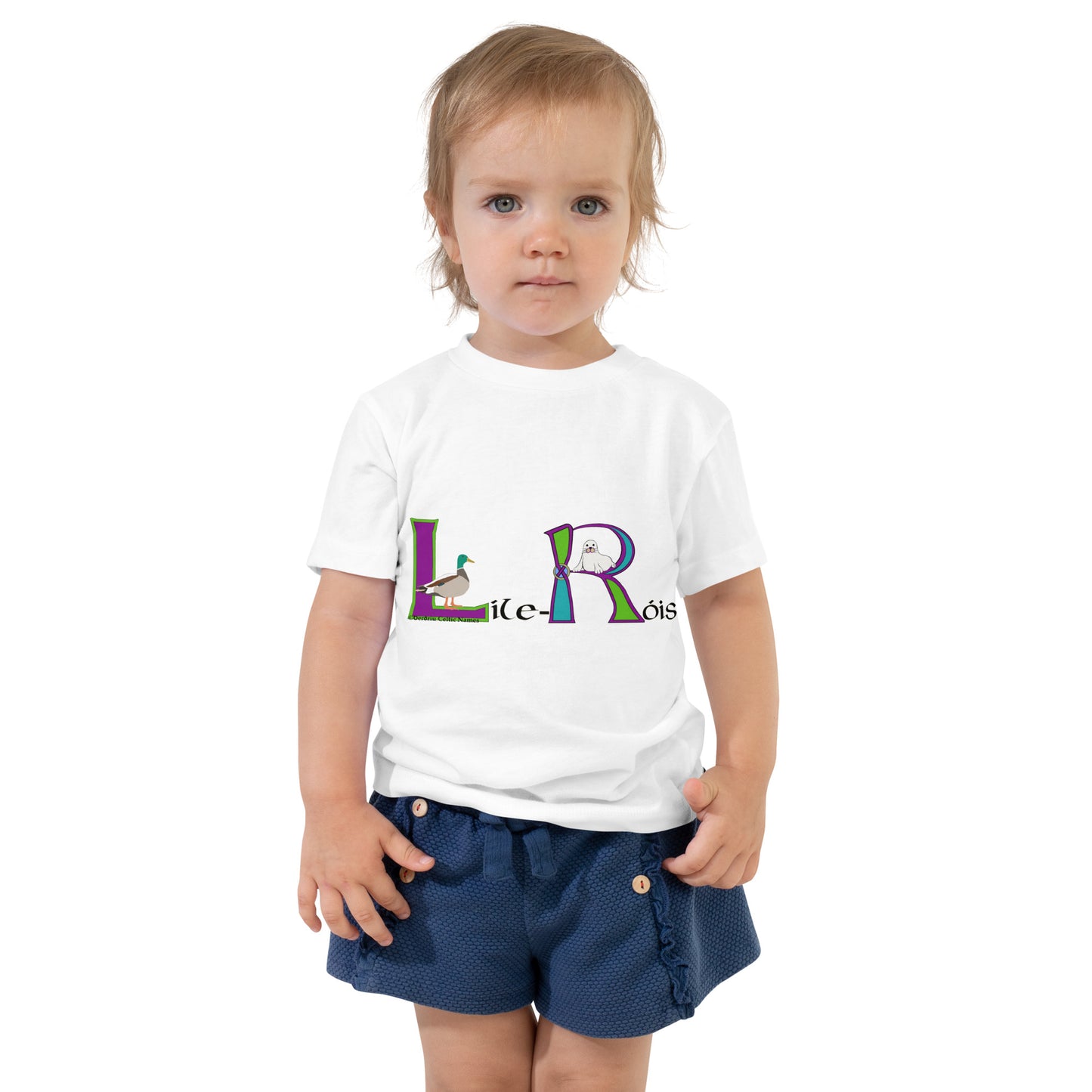 Líle-Róis (Lily-Rose) - Personalized Toddler Short Sleeve Tee with Irish Name Líle-Róis