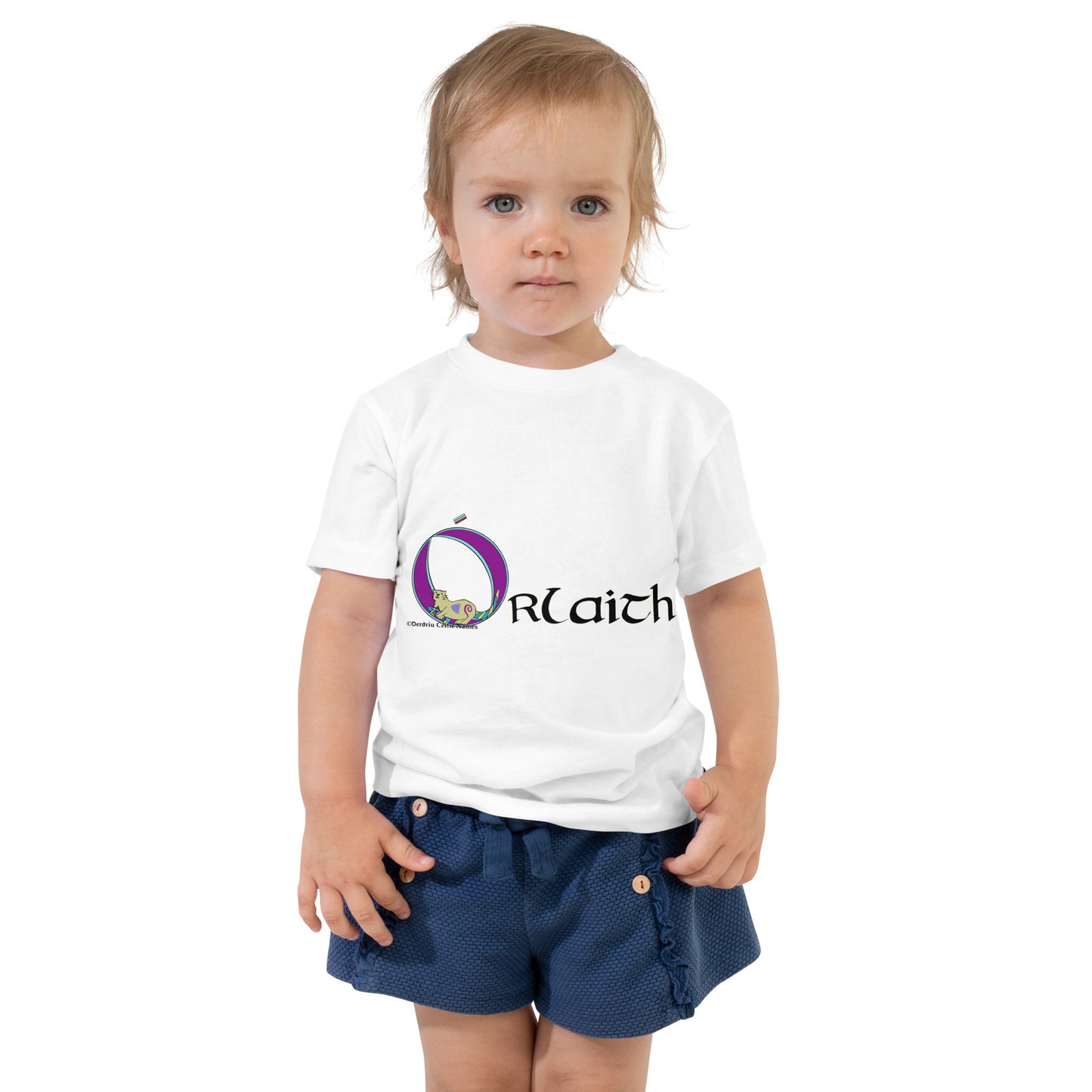 Órlaith (Orla) - Personalized Toddler Short Sleeve Tee with Irish Name Órlaith