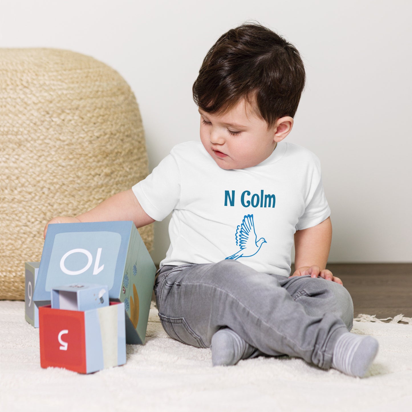 N Colm (St Columba) Irish Language Toddler Short Sleeve T-shirt