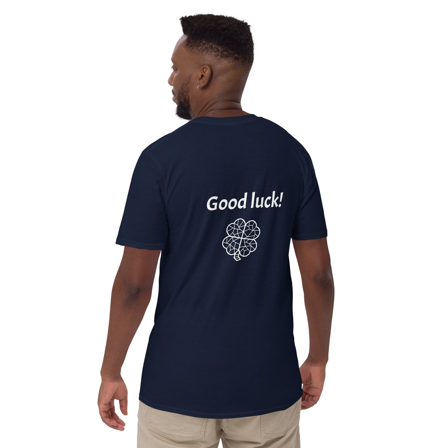 Go n-éirí an t-ádh leat! (Good luck!) Irish Language Proverb Short-Sleeve Unisex T-Shirt (Black/Navy/Dark Heather) (Free Shipping)