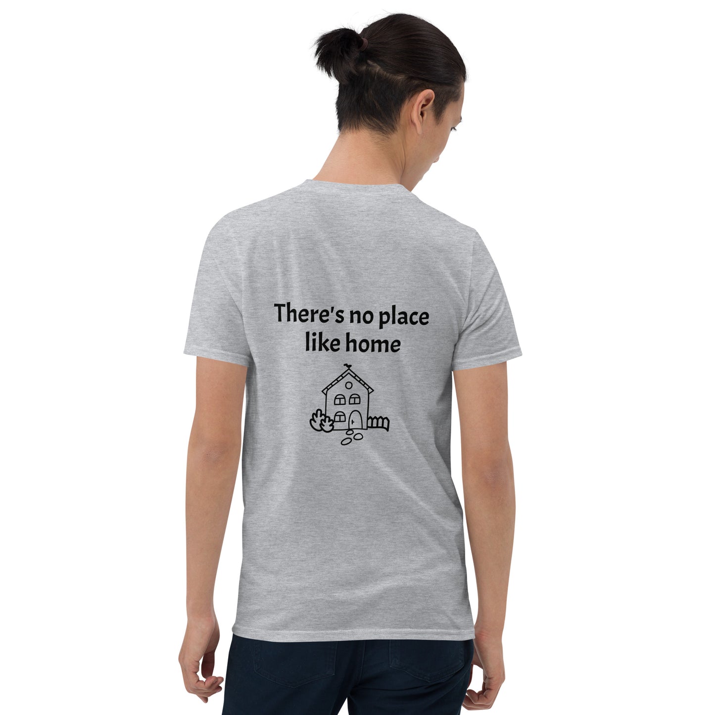 Níl aon tinteán mar do thinteán féin (There's no place like home) Irish Language Proverb Short-Sleeve Unisex T-Shirt (White/Sport Grey) (Free Shipping)