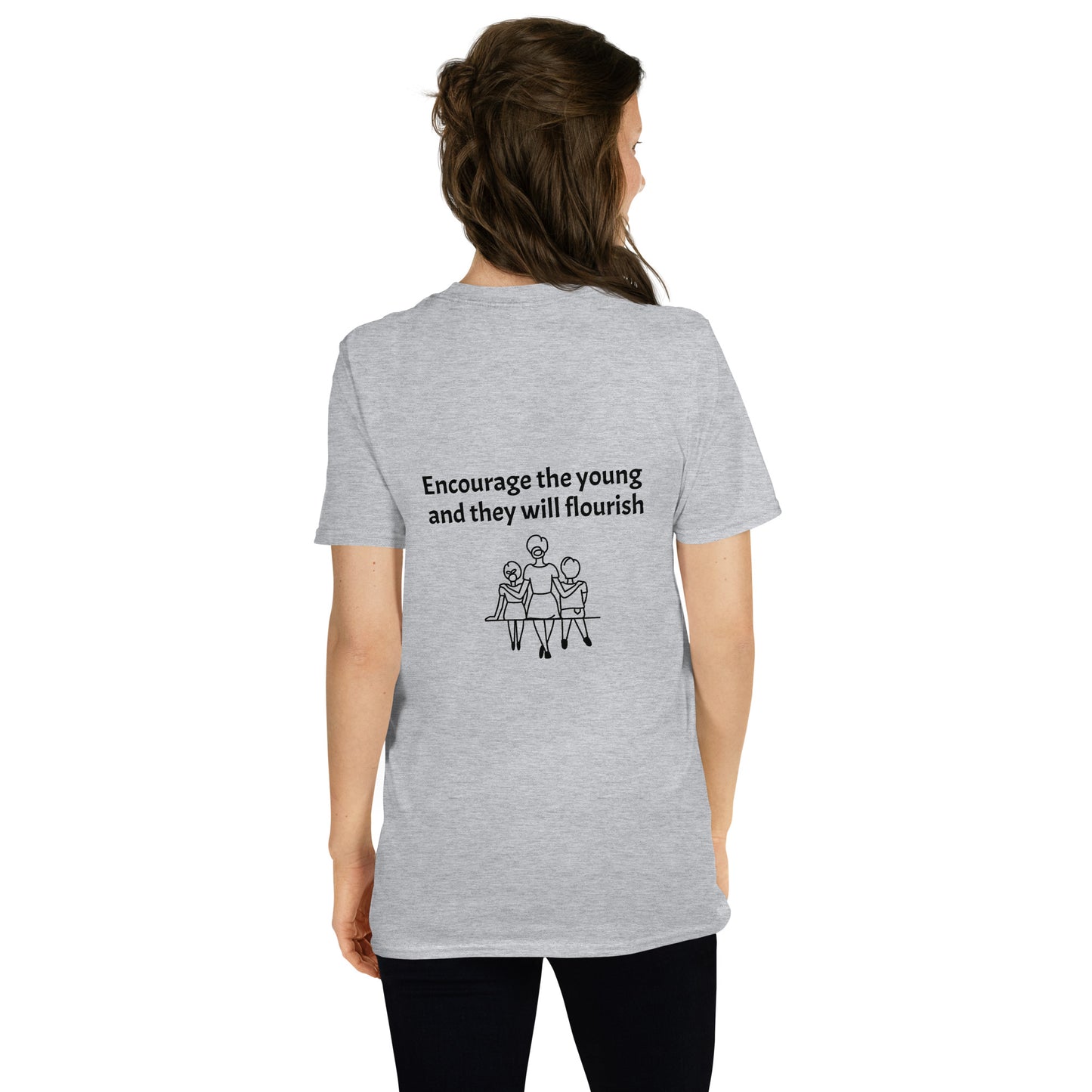 Mol an óige agus tiocfaidh sí (Encourage the young and they will flourish) Irish Language Proverb Short-Sleeve Unisex T-Shirt  (White/Sport Grey) (Free Shipping)