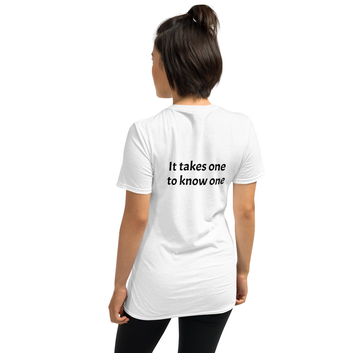 Aithníonn ciaróg ciaróg eile (It takes one to know one) Irish Language Proverb Short-Sleeve Unisex T-Shirt (White/Sport Grey) (Free Shipping)