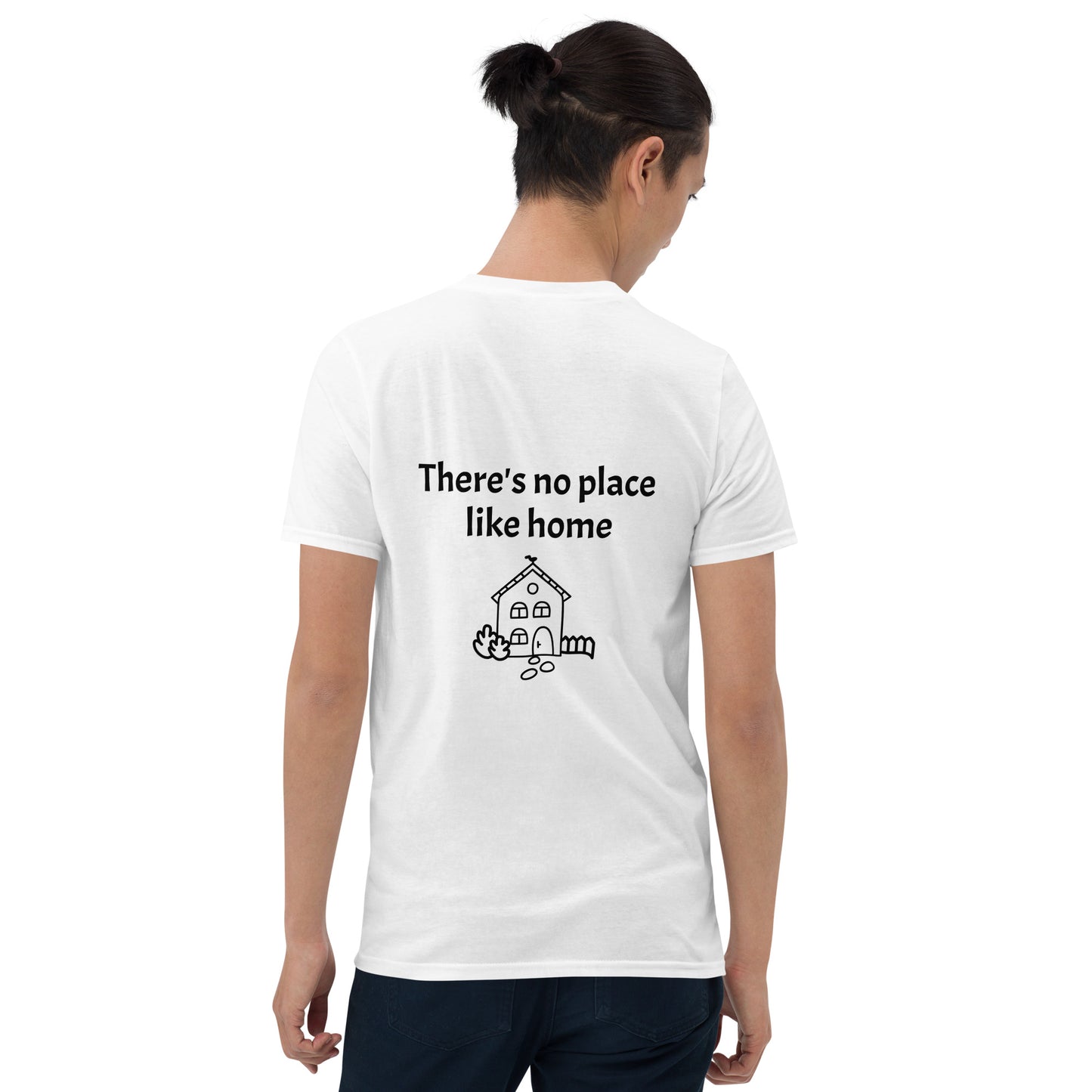 Níl aon tinteán mar do thinteán féin (There's no place like home) Irish Language Proverb Short-Sleeve Unisex T-Shirt (White/Sport Grey) (Free Shipping)