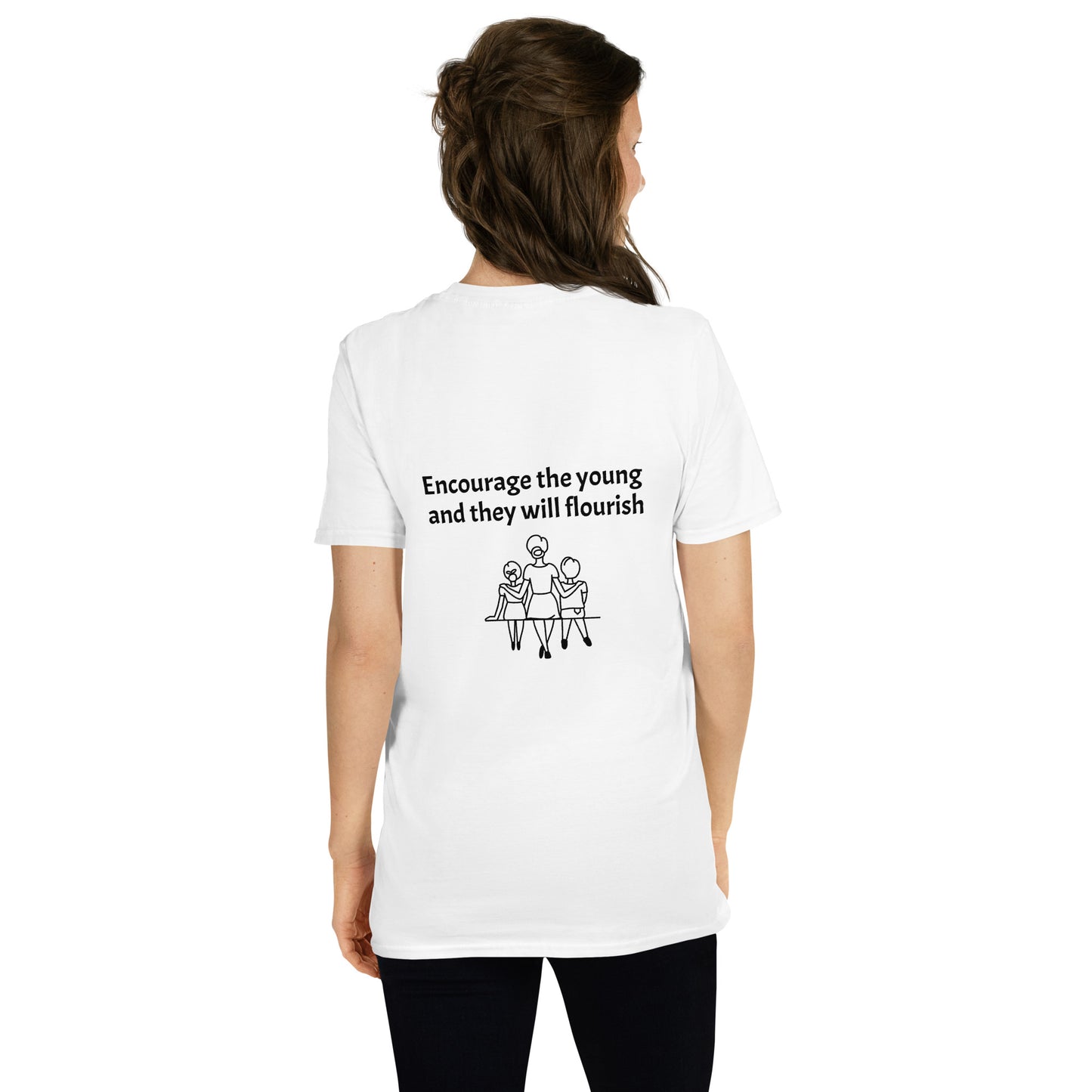 Mol an óige agus tiocfaidh sí (Encourage the young and they will flourish) Irish Language Proverb Short-Sleeve Unisex T-Shirt  (White/Sport Grey) (Free Shipping)